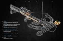 EK Archery HEX-400 Compound Crossbow 210lbs - Matrix Desert -Sports Gear Store HEX4002
