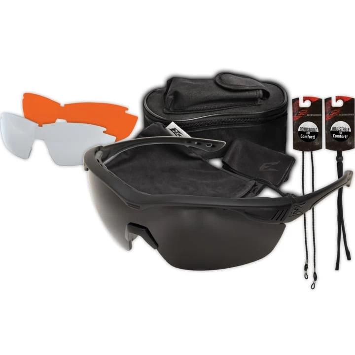 Edge Tactical Overlord 3 Lens Kit: Polarized Smoke, Clear And Tiger's Eye Vapor Shield Lenses 2 Edge Tactical Overlord 3 Lens Kit: Polarized Smoke, Clear And Tiger's Eye Vapor Shield Lenses - Image 2