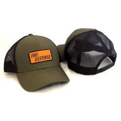 IMI Defense Green With The Leather Patch Logo Snapback Cap