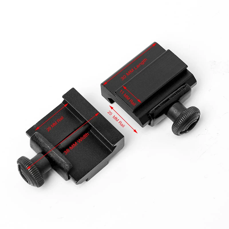 Rifleworks 2pcs Set Rail Adapter Base Mount Picatinny To Dovetail 3 Rifleworks 2pcs Set Rail Adapter Base Mount Picatinny To Dovetail - Image 3