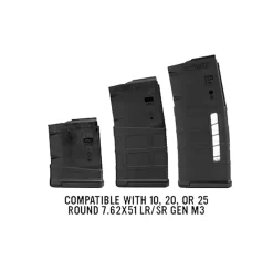 Magpul Minus 10 Round Limiter – PMAG LR/SR GEN M3 7.62x51 - 3 Pack MAG563 -Sports Gear Store MAG5634