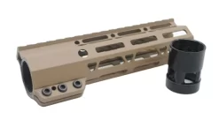 Tan M-Lok Clamping Free Float Handguard 7 Inch