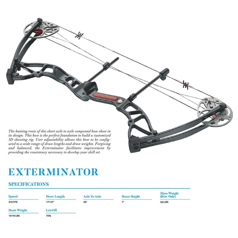EK Archery Exterminator Compound Bow - Black 1 EK Archery Exterminator Compound Bow - Black