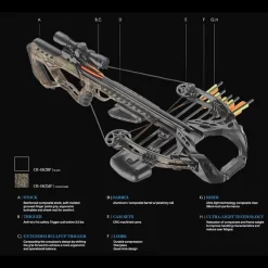 EK Archery Guillotine-X + Compound Crossbow - 185lbs - Black