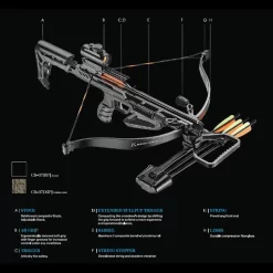 EK Archery Jag II Pro Recurve Crossbow - 175 Lbs - Black -Sports Gear Store cr 071bp2