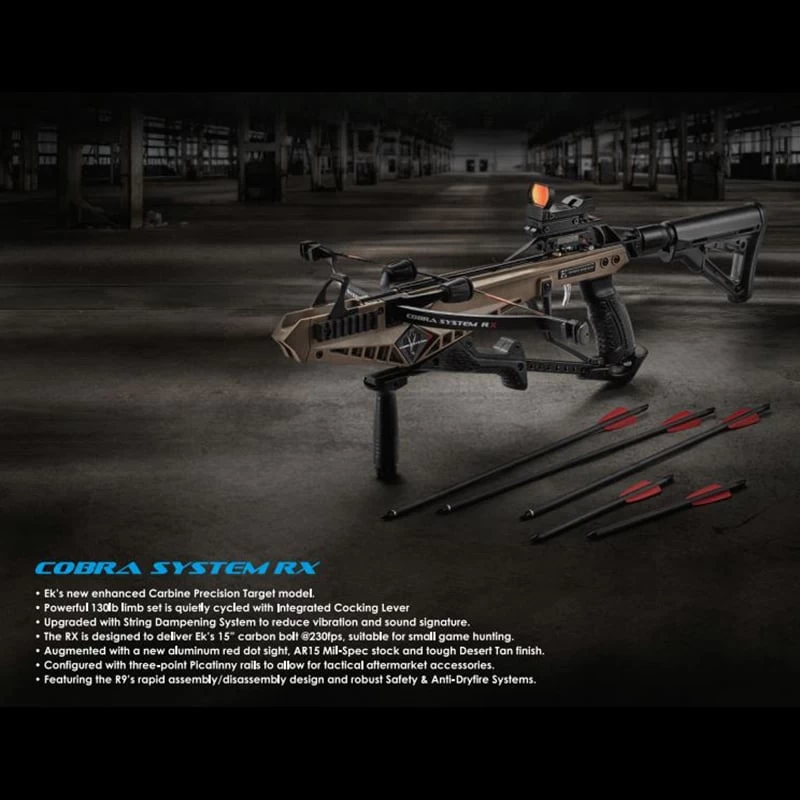 EK Archery Cobra RX Recurve Crossbow 130lb INCLUDES FREE PACK OF 10 BOLTS 2 EK Archery Cobra RX Recurve Crossbow 130lb INCLUDES FREE PACK OF 10 BOLTS - Image 2