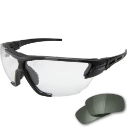 Edge Tactical Phantom Rescue - Black Thin Temple Frame 2 Lens Kit / G-15 And Clear Vapor Shield Lenses