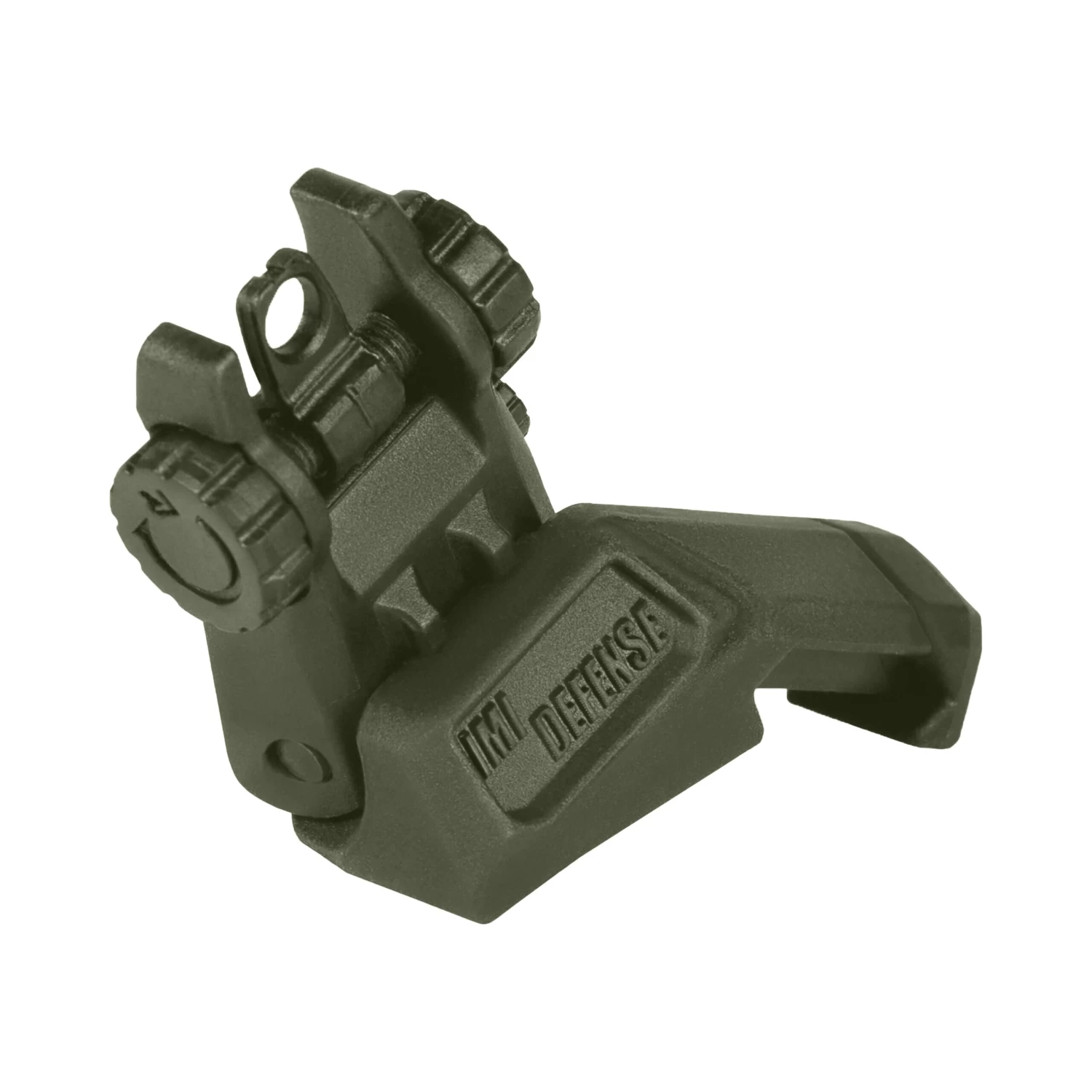 IMI Defense Polymer Rear Flip Up Sight 45 Degrees Offset - Olive Drab Green 1 IMI Defense Polymer Rear Flip Up Sight 45 Degrees Offset - Olive Drab Green